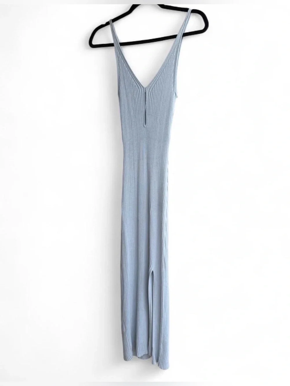 Abercrombie & Fitch Blue Ribbed Knit Sweater Dress Medium